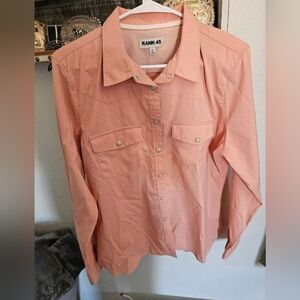 Peach Button-Up Shirt